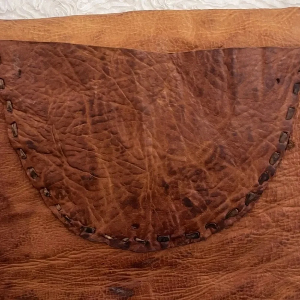 Antique Moroccan Berber Leather Bag Handmade Folk Tribal Occult Pouch OOAK